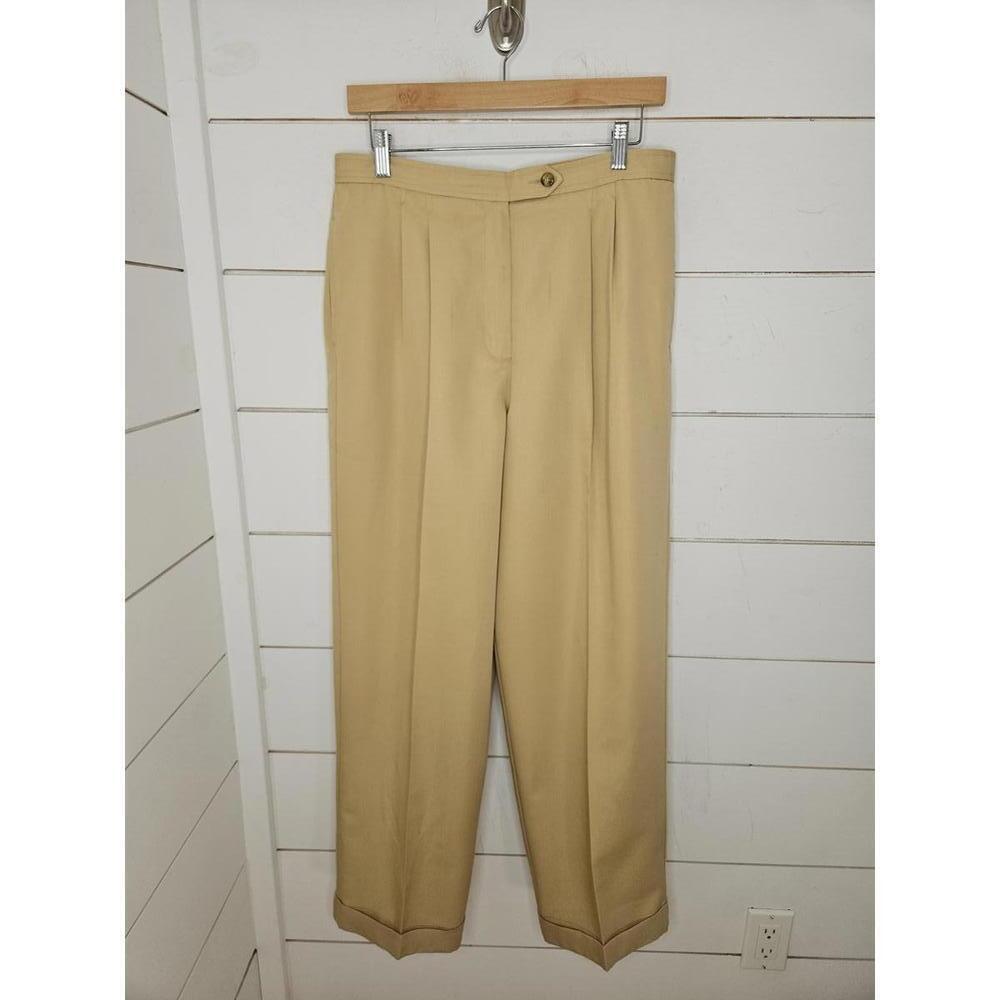 Vintage 90s qLizsport by Liz Claiborne size 16 tan khaki pleated pants